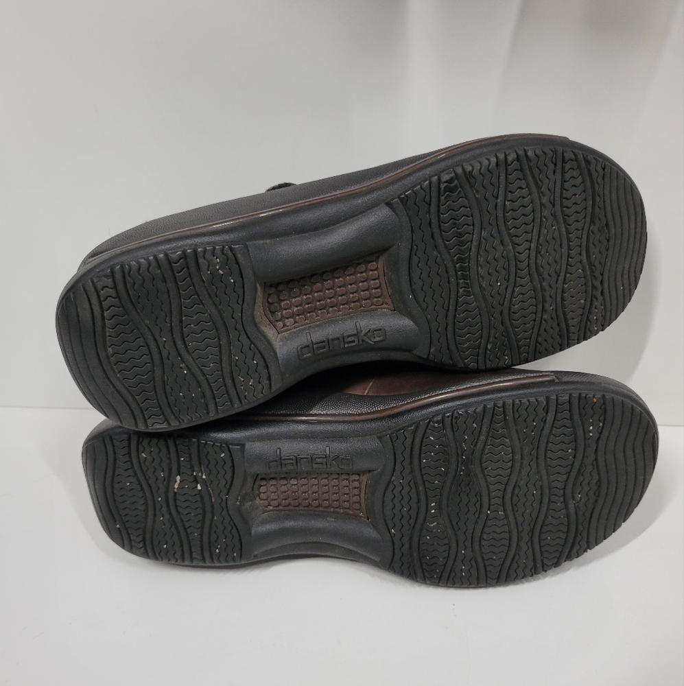 Dansko Marah Brown Leather Mary Jane Clog Comfort Shoes Women Size 7.5 EU 38 - Picture 4 of 5